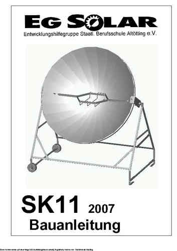 workshop drawing for solar cooker SK11
